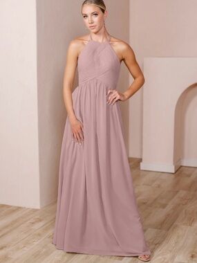 NWT Revelry Mackenzie Chiffon Dress in Rose Quartz - 909